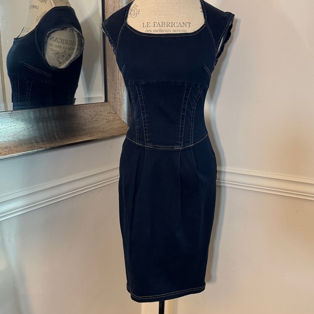 INTREND by MaxMara Dark Blue Denim Dress